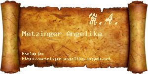 Metzinger Angelika névjegykártya
